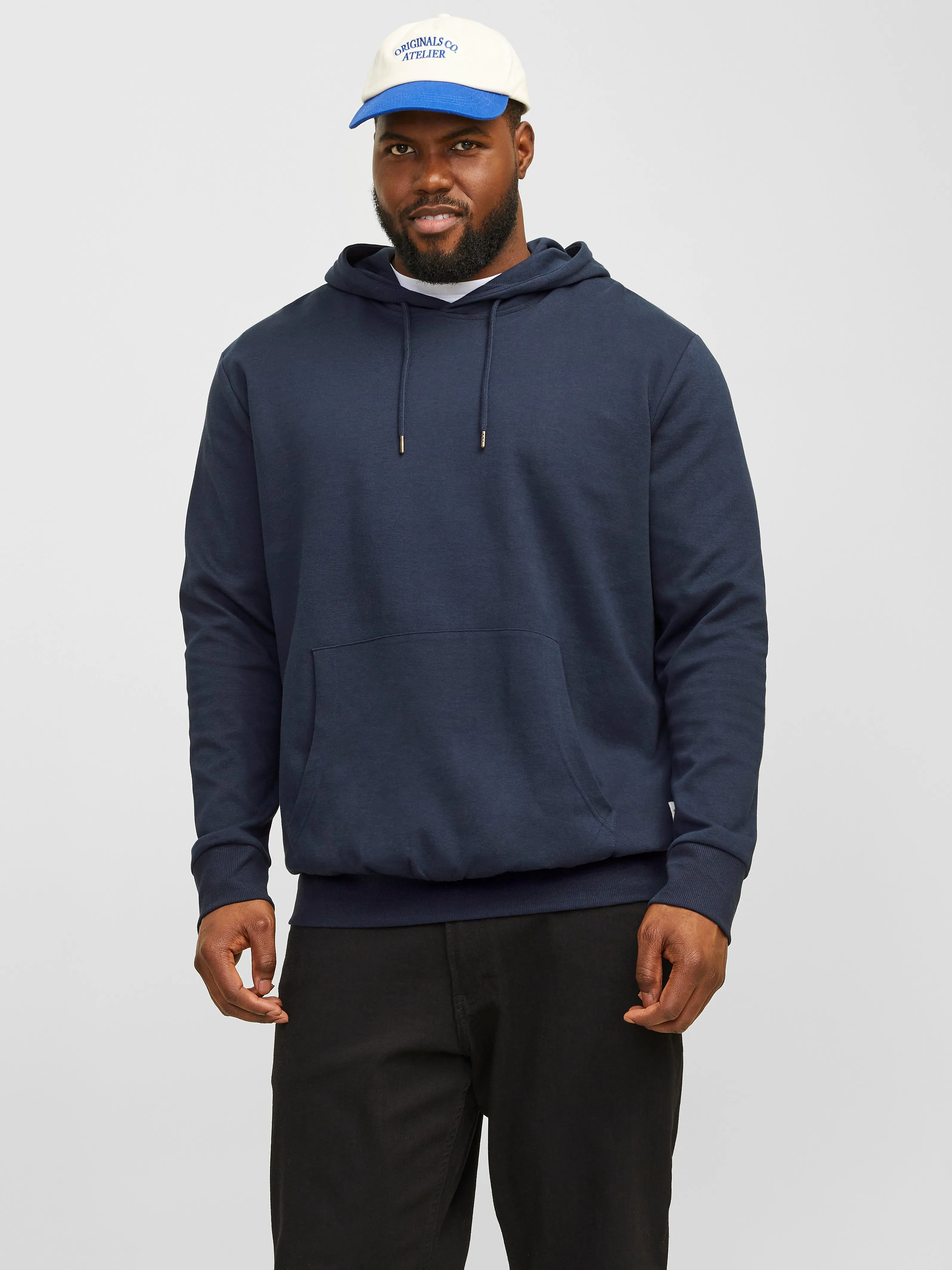 Plus Sudadera con capucha Liso | Azul oscuro | Jack & Jones®