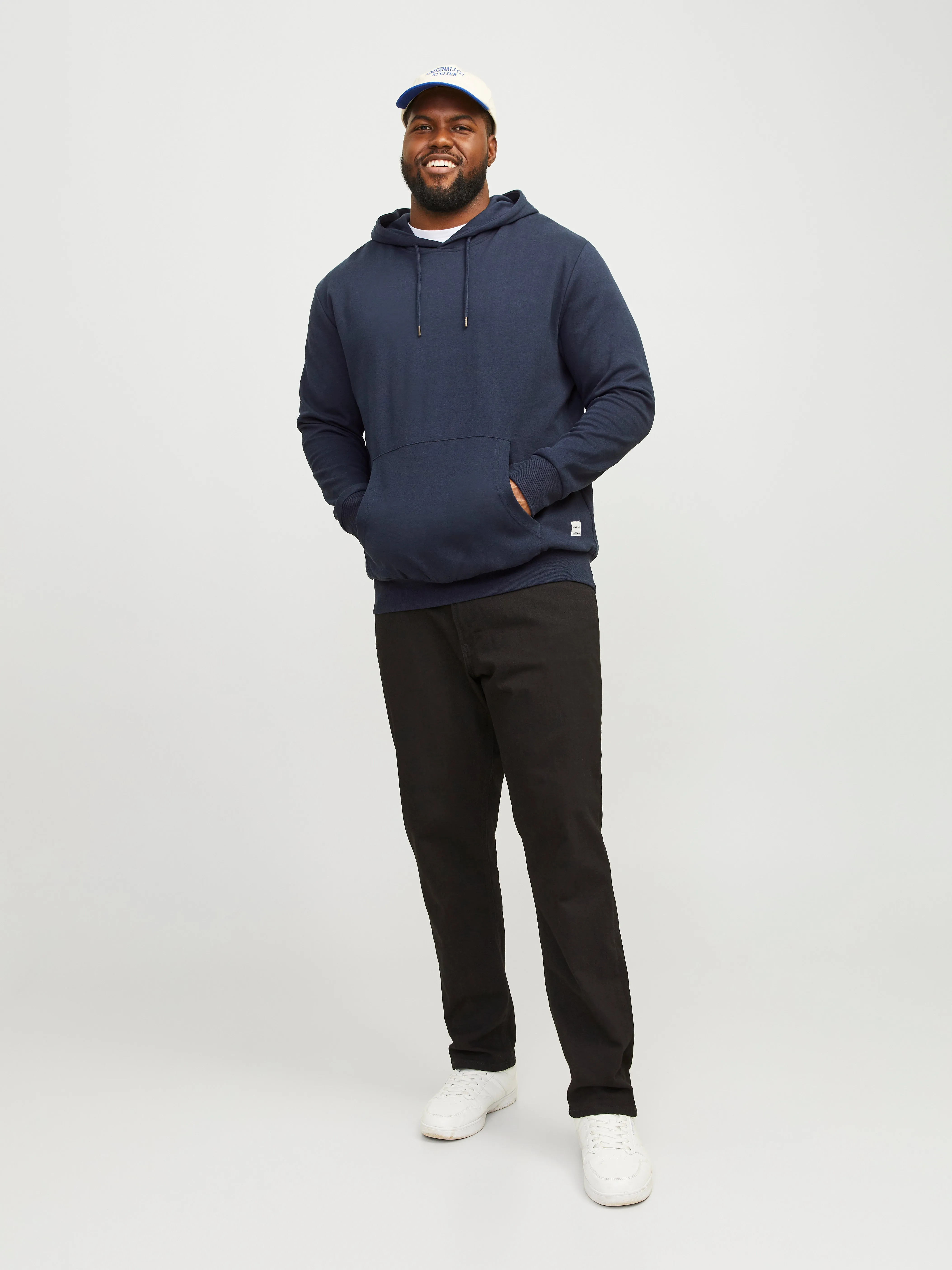 Plus Sudadera con capucha Liso | Azul oscuro | Jack & Jones®